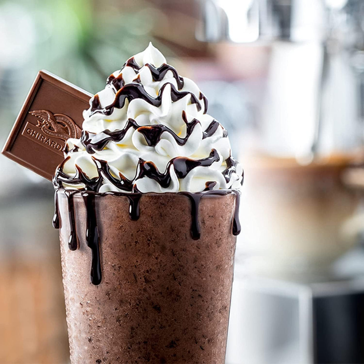 Ghirardelli ice cream sundae topping for gourmet dessert indulgence.