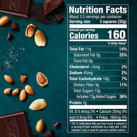 Ghirardelli Intense Dark Sea Salt Almond Squares gift-ready display.