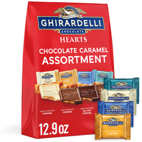 Ghirardelli milk chocolate caramel square with smooth center, ideal for gifting or a luxurious snack.