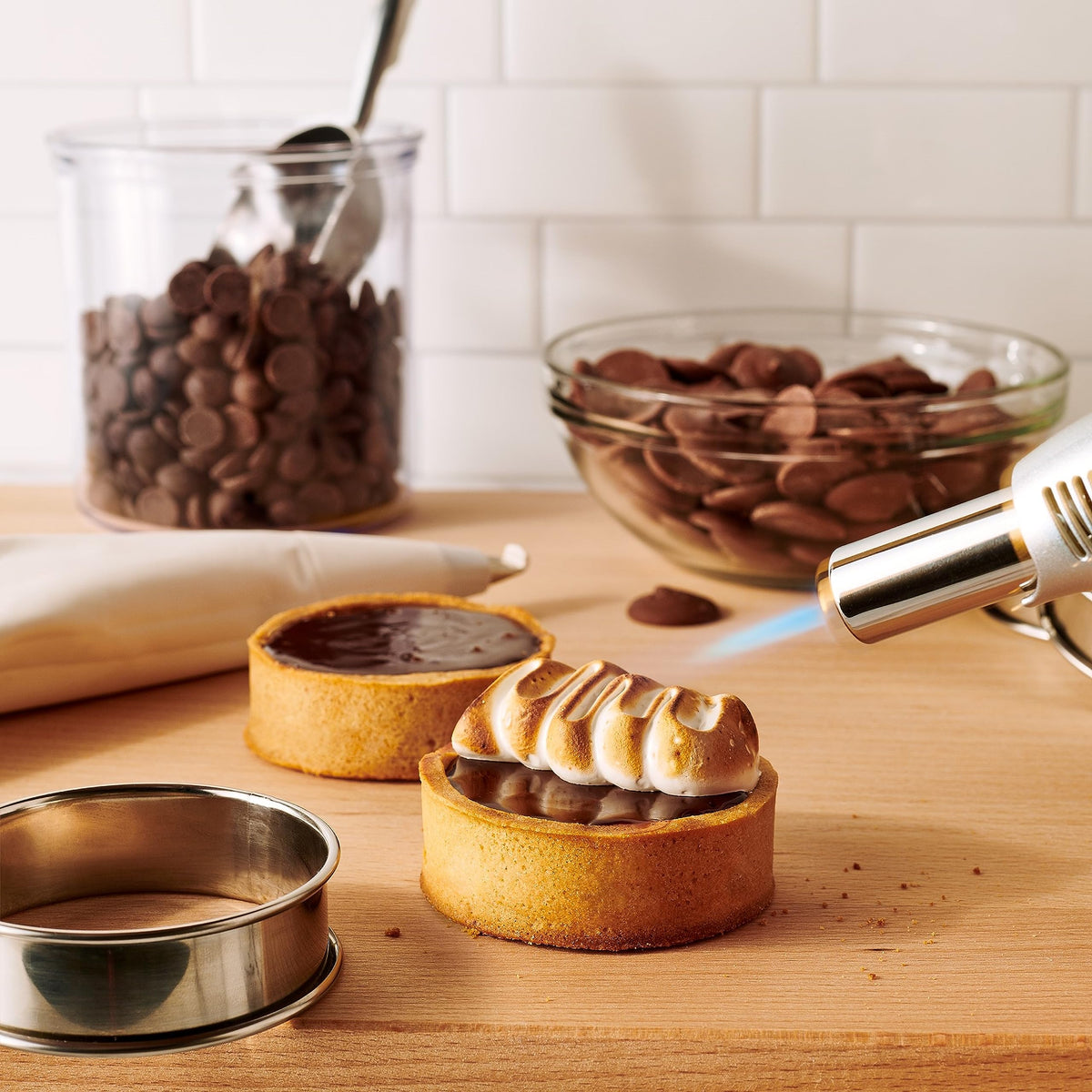 Ghirardelli wafers as dessert toppings to elevate flavor.