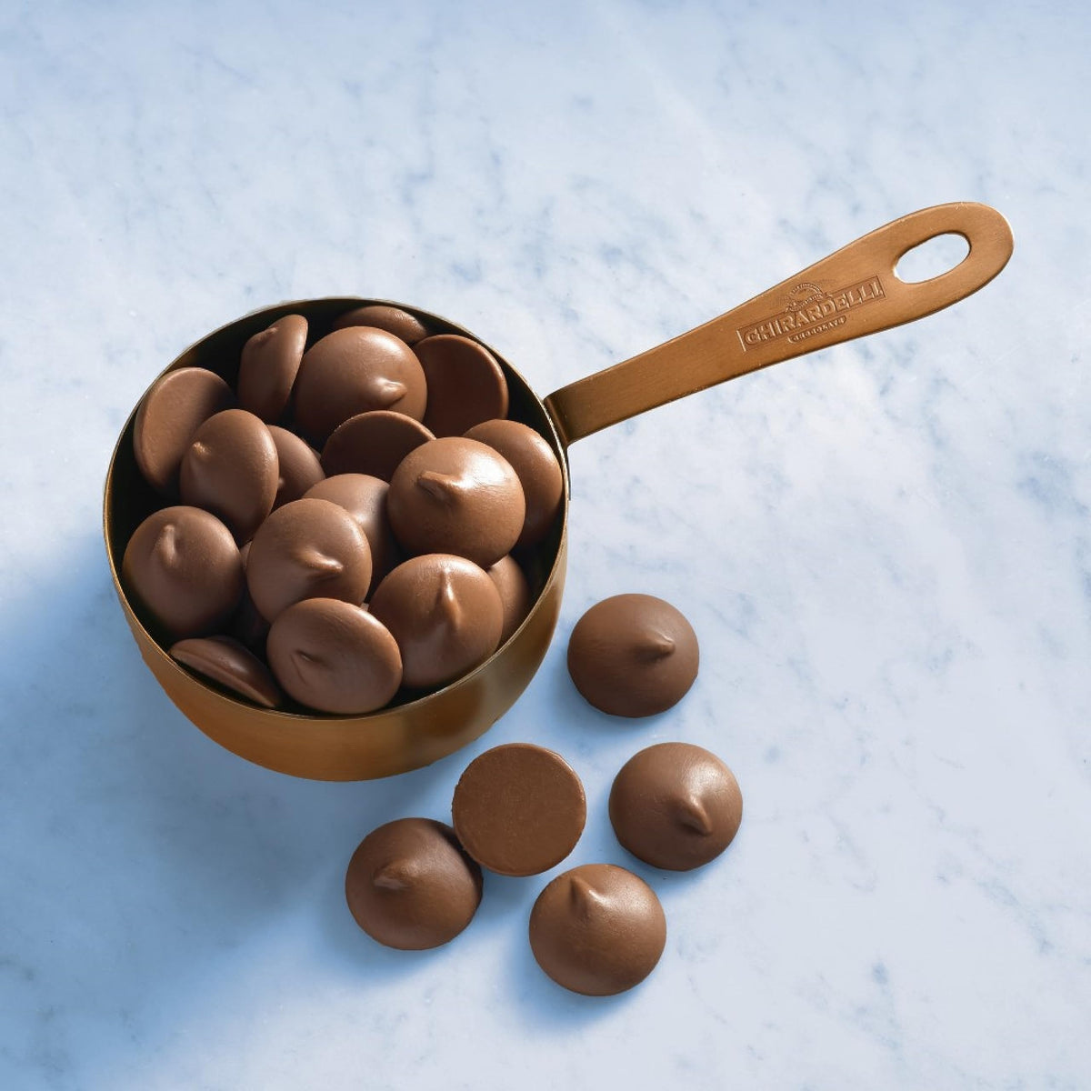 Ghirardelli wafers for enrobing and molding to glossy coatings.