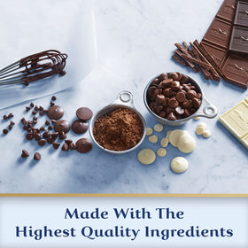 Ghirardelli packaging front close up emphasizing the six pack value.