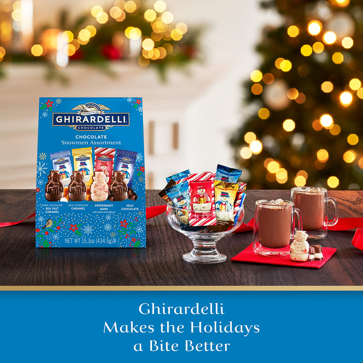 Ghirardelli peppermint bark snowman adds minty holiday flavor to gatherings