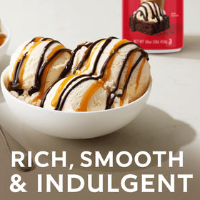 Ghirardelli chocolate sauce drizzle over ice cream for indulgent toppings