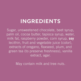 Ghirardelli ingredients and packaging details.