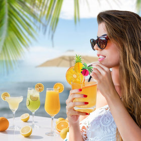 Ghldmj drink umbrellas and picks add playful charm and easy topping.