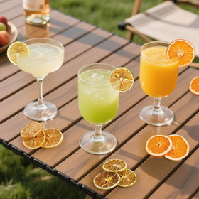 Ghldmj fruit clips secure garnishes for clean, mess-free serving.
