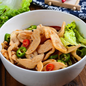 Ghldmj Soy Curls with natural roasted specks, safe and additive-free.
