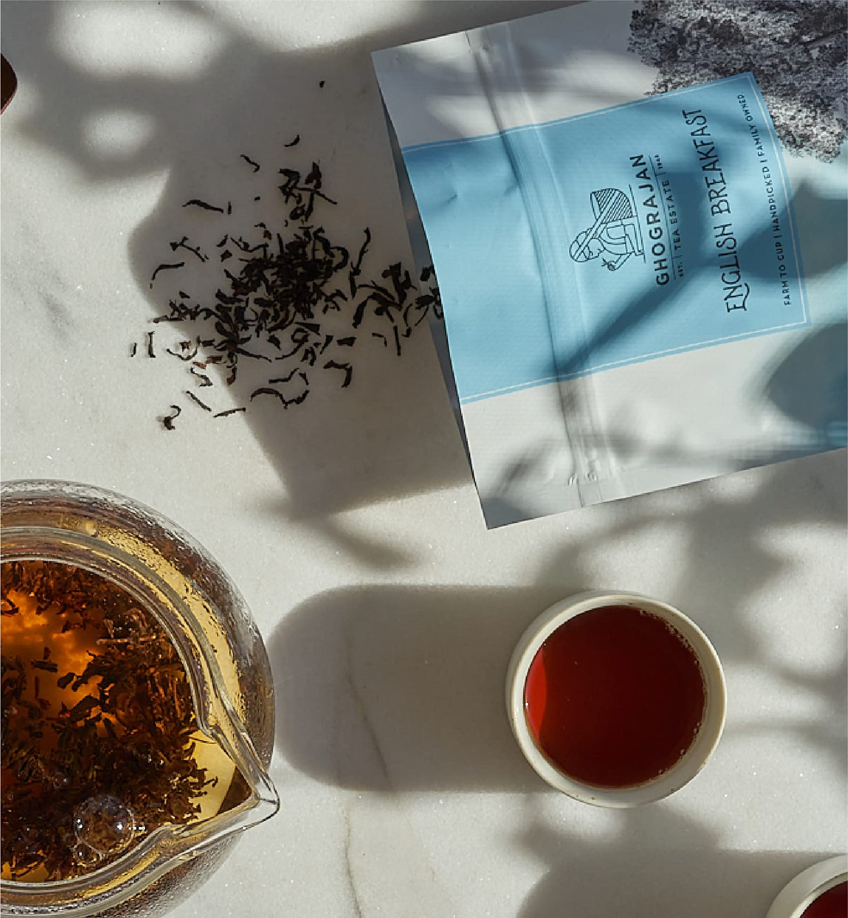 Ghograjan Tea Estate strong-aroma brew ready in a mug