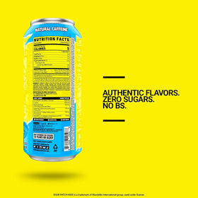 Close-up of a GHOST Energy label showing no sugars and vegan formula for clean energy.