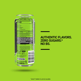 GHOST Energy with L-Carnitine and Alpha-GPC for cognitive support.