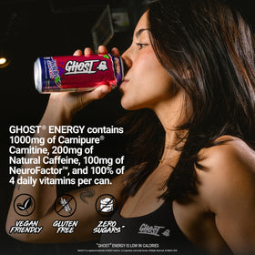12-pack of Ghost Energy Welch’s Grape-Cran for on-the-go energy.