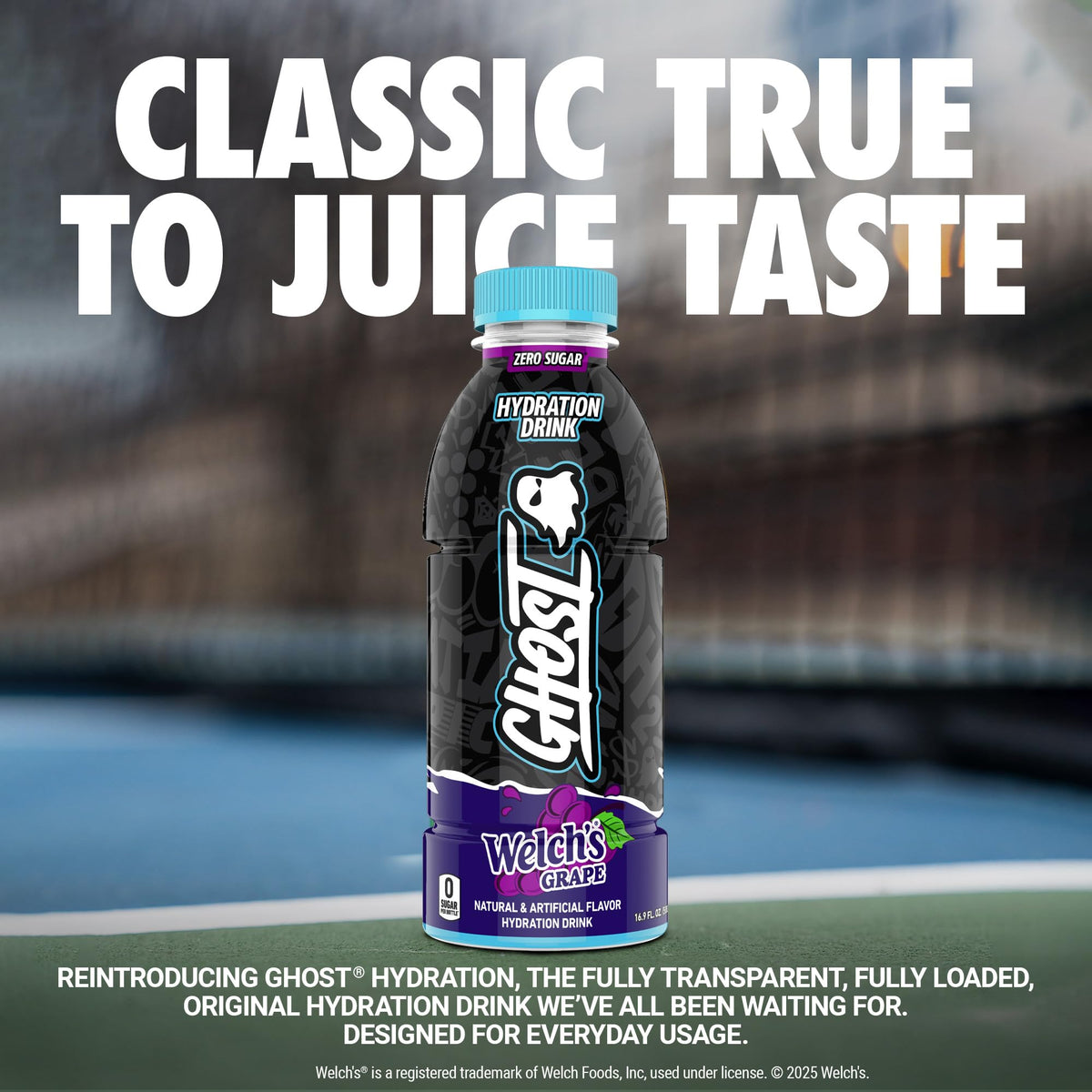 GHOST Hydration bottle pour for easy, on-the-go sipping.