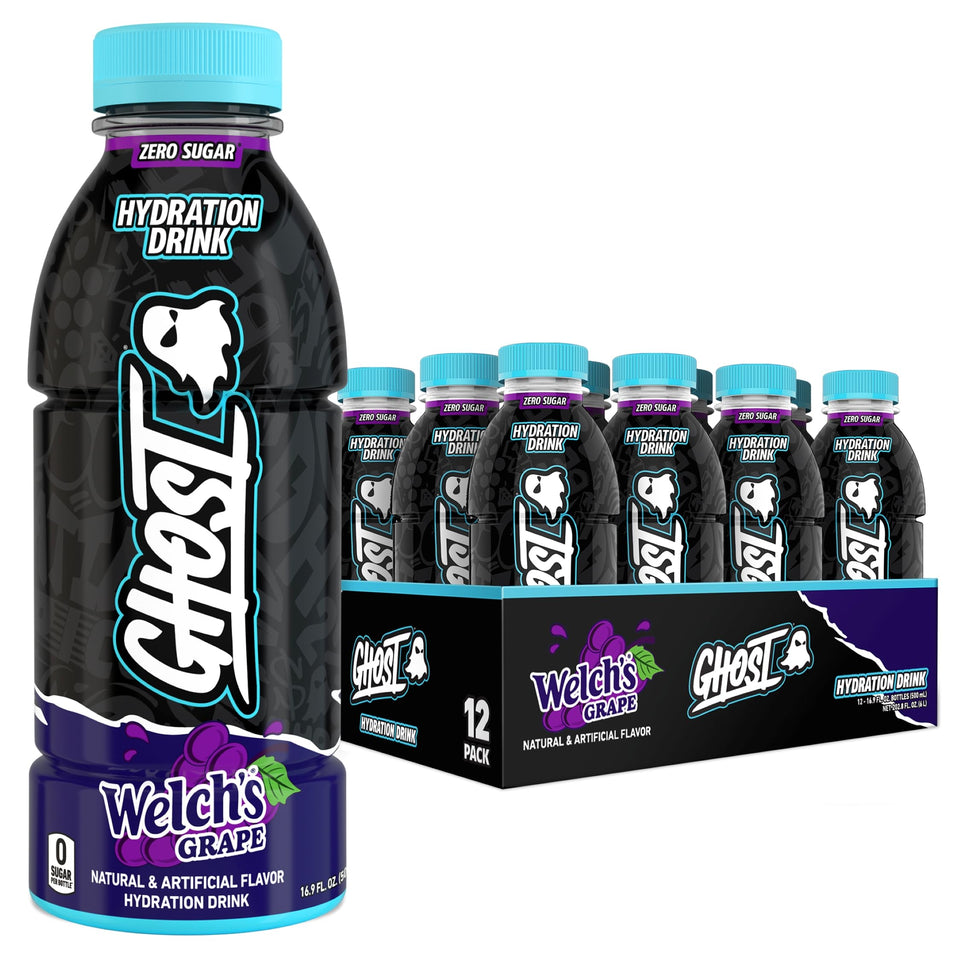 GHOST Hydration Concord grape bottle for refreshing all-day hydration.