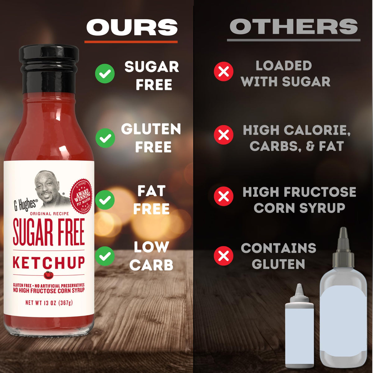 G Hughes Sugar Free Ketchup for dipping fries.