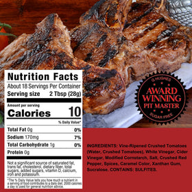 G Hughes Sugar Free Sweet Heat ribs glaze adds smoky flavor