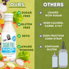 G Hughes Sugar Free Ranch pour reveals creamy texture and tang.