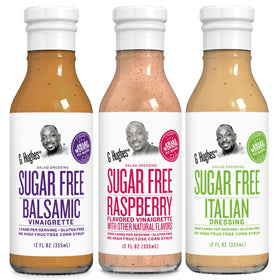 G Hughes sugar-free salad dressing bundle 3-pack bottles, gluten-free option for everyday salads.