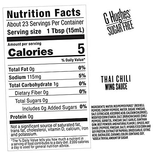 G Hughes Thai Chili Wing Sauce dipping plate for appetizers