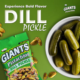 GIANTS Go Naked Dill Pickle Pistachios on-the-go pack enables quick fueling.