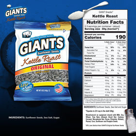 GIANTS Kettle Roast Sunflower Seeds served in a bowl for a satisfying snack