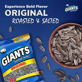 Bulk 3 pack of GIANTS Original Sunflower Seeds ready for sharing.