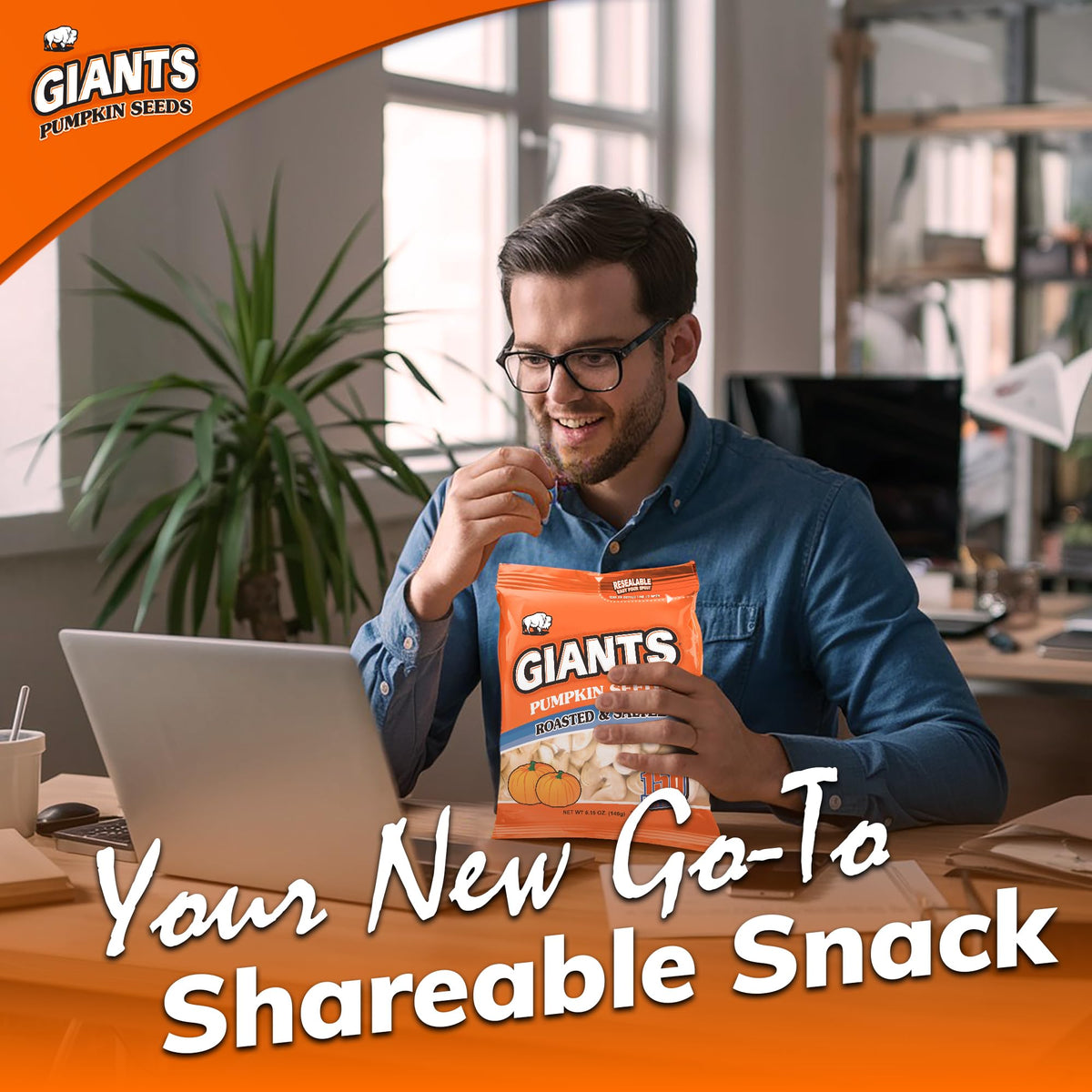 GIANTS pumpkin seeds high-protein snack for active lifestyles