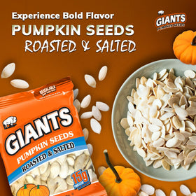 GIANTS pumpkin seeds made in USA, quality snacking you can trust