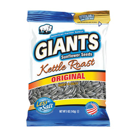 GIANTS Kettle Roast Sunflower Seeds bag front highlighting bold flavor and convenience