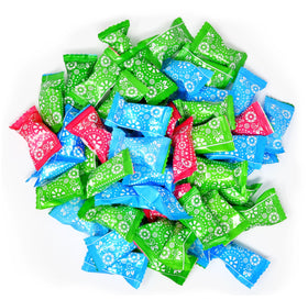 Gift Boutique Close-up of creamy butter mint with hygienic wrapper.