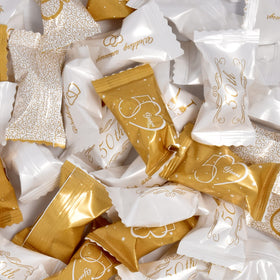 Gift Boutique butter mints 50th border design adds elegant party favor.