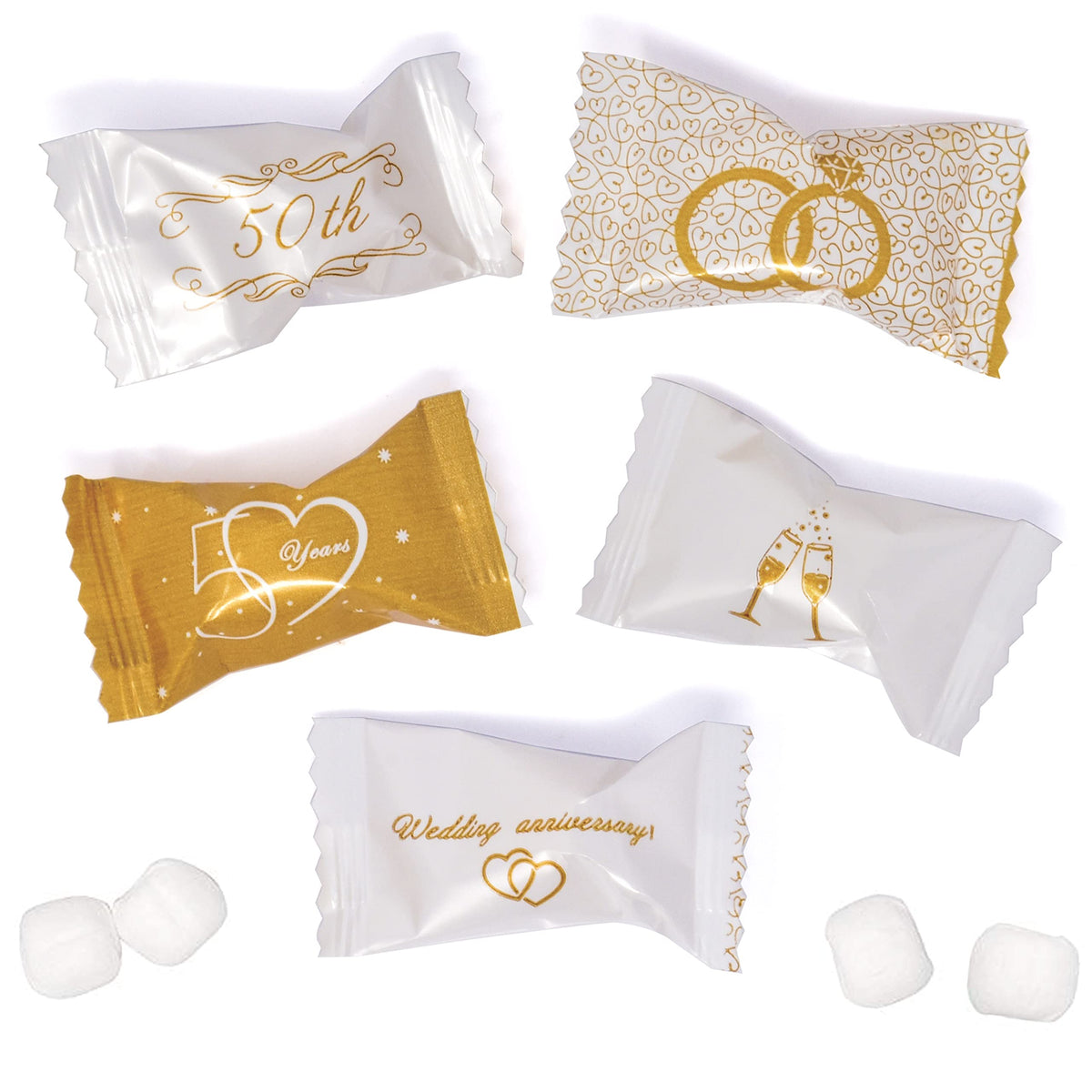 Gift Boutique butter mints on a wedding tray provide a refreshing finish for guests.