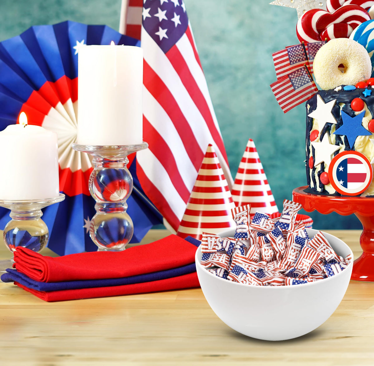 Gift Boutique fourth-of-july-candy-collection enhances coffee service and dessert tables