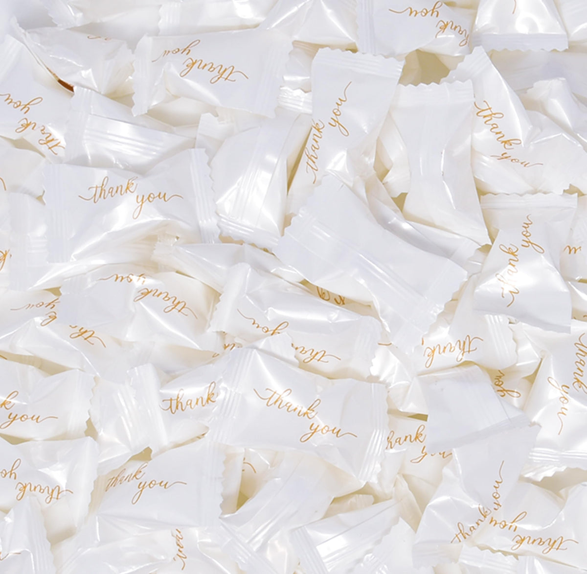Gift Boutique gold printed Thank You mints label closeup highlighting premium gifting touch.