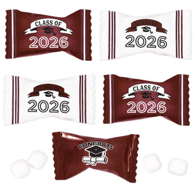 Gift Boutique maroon grad mints on tray for a festive candy display
