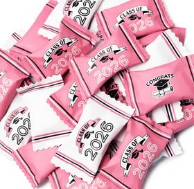 Gift Boutique mortarboard-design mints on display highlight Class of 2026 celebration vibes.
