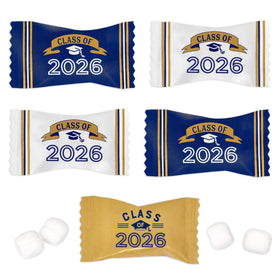 Gift Boutique navy and gold graduation butter mints on display for celebrations.
