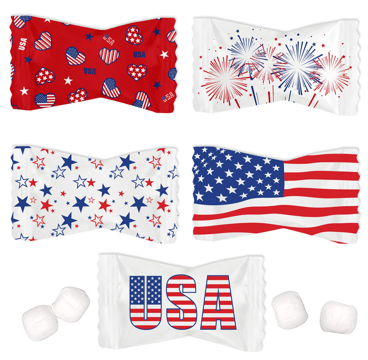Gift Boutique patriotic buttermint 13oz pack brightens party tables with festive color