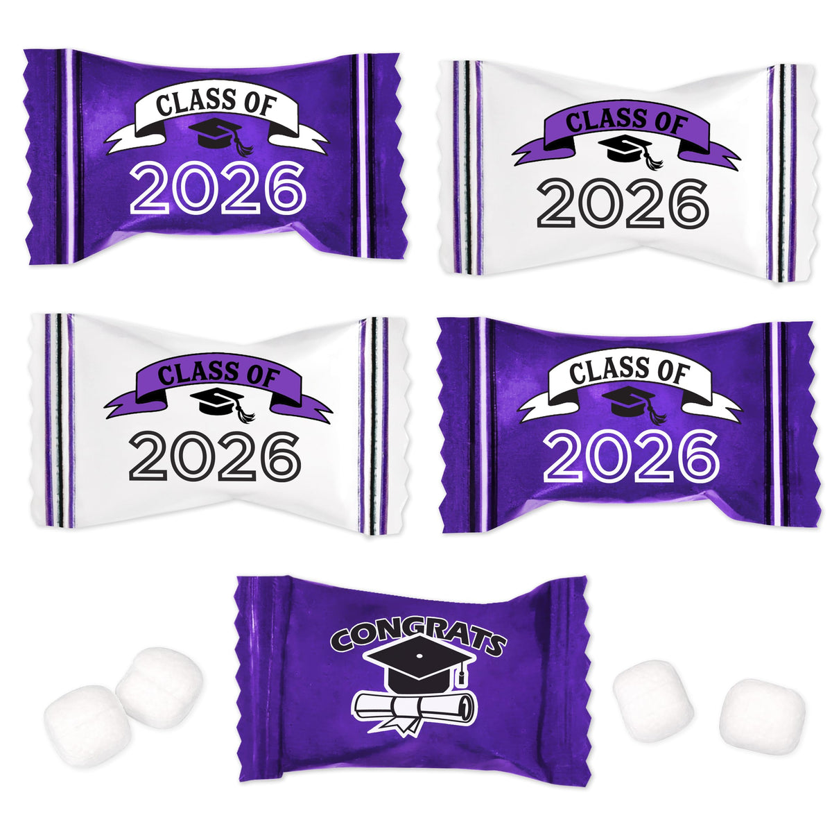 Gift Boutique purple mortarboard mint design for a stylish graduation display