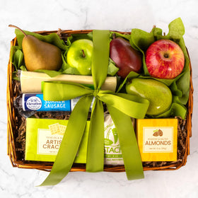 Fruitfully handpicked fruits bring bright freshness to the Gift Inside basket