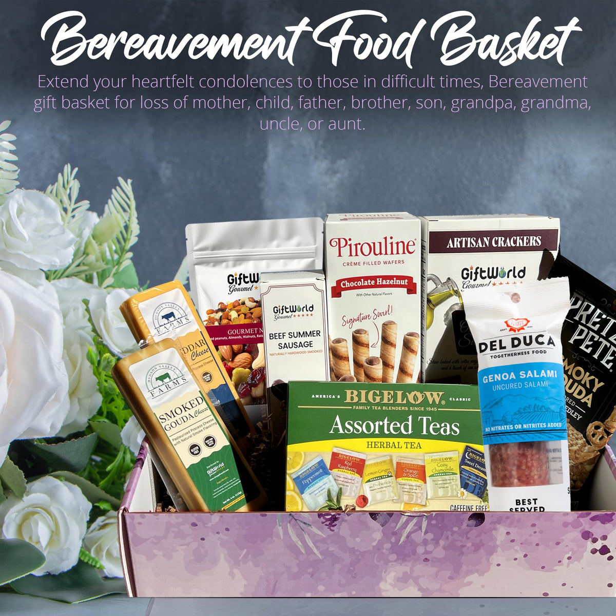 GiftWorld Bigelow tea and snacks for calm moments