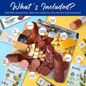 GiftWorld meat and cheese selection on display for gatherings