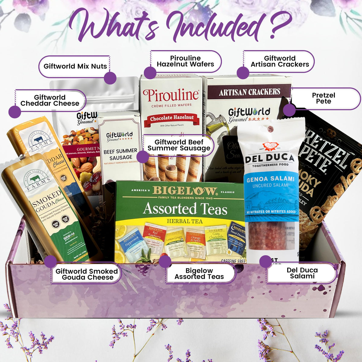 GiftWorld meat and cheese selection ready to share