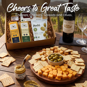 GiftWorld olive oil and sea salt crackers paired for easy snacking.