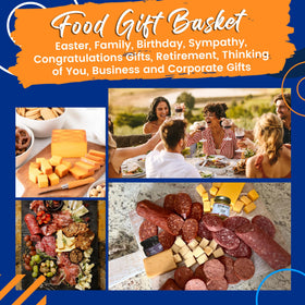 GiftWorld salami and cheese presentation with olives