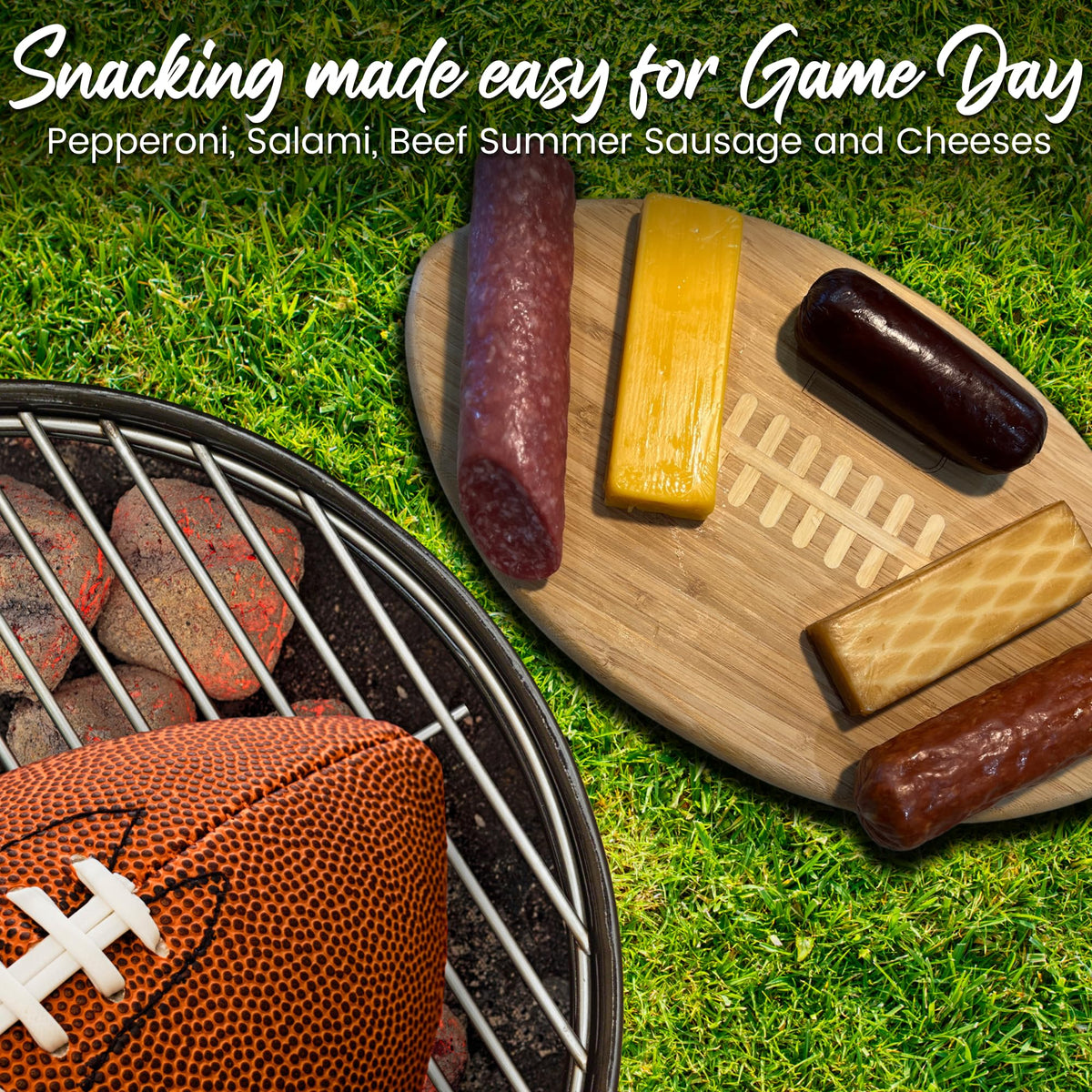 GiftWorld 5oz summer sausage display, perfect for sampling