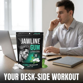 GigaJaw on-the-go use supports quick, discreet jawline training.