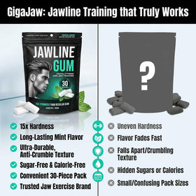 GigaJaw mint flavor enhances taste during workouts and daily use.