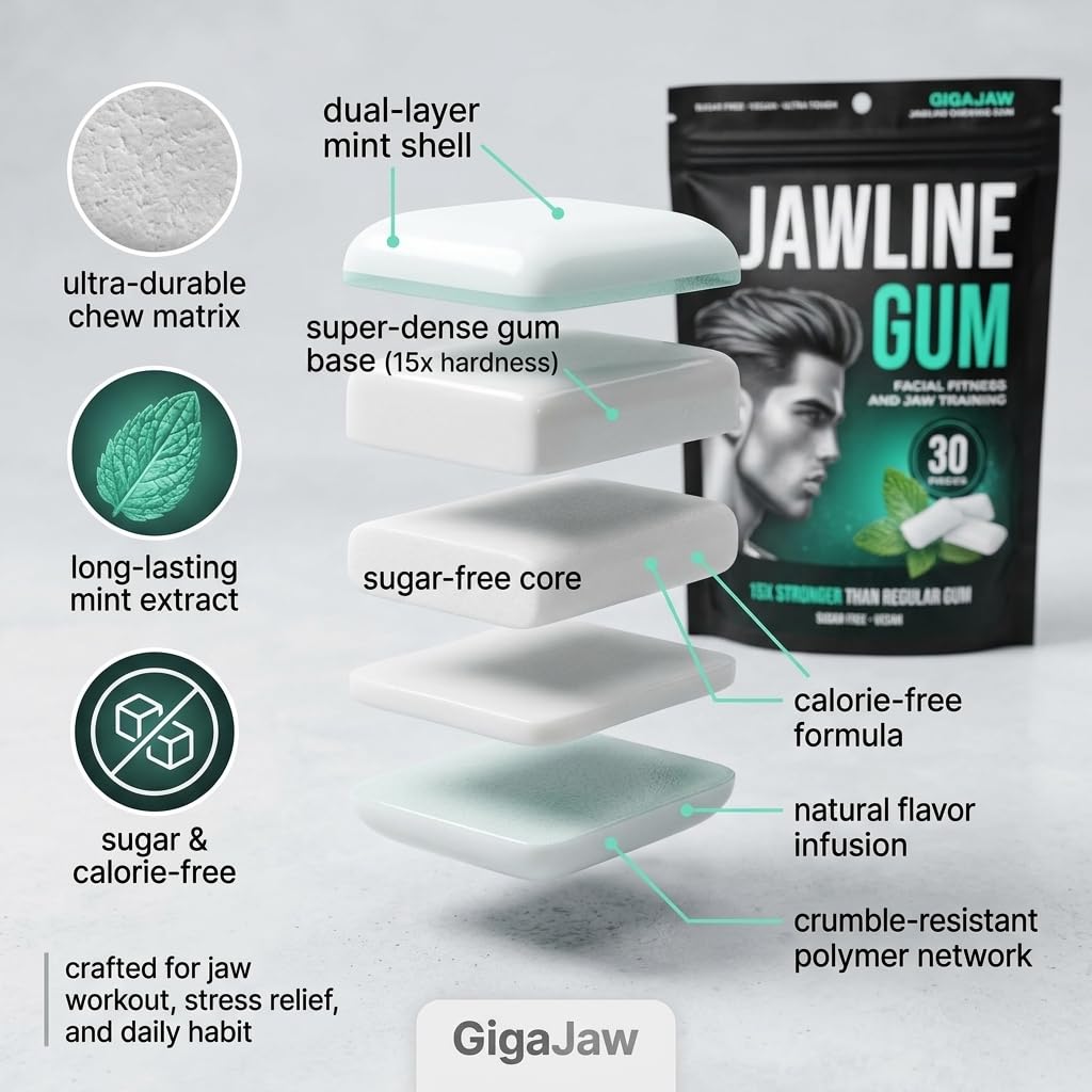 GigaJaw no calories suitable for mindful, guilt-free chewing sessions.