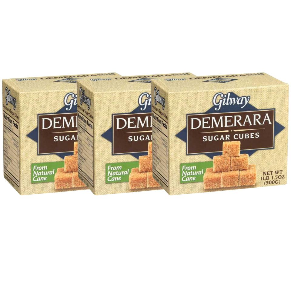 Gilway Demerara sugar cubes pour into coffee revealing caramel notes.